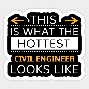 Civil Engineer Looks Like Creative Job Typography Design Sticker